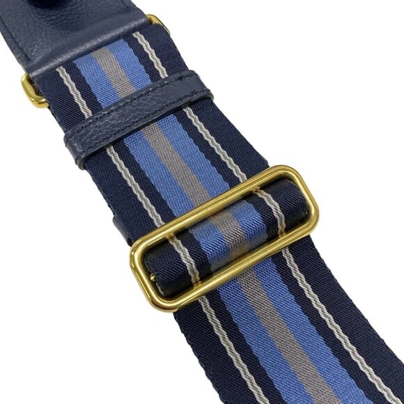 PRADA - Blue Leather Shoulder Bag - Picture 7 of 14